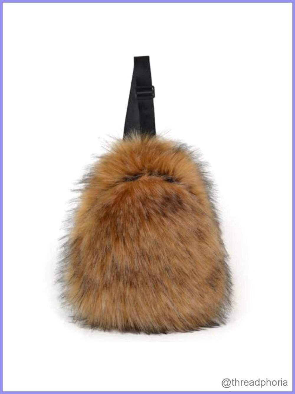 Faux Fur Crossbody Bag Women Sling Chest Purse Hiking Travel Fluffy